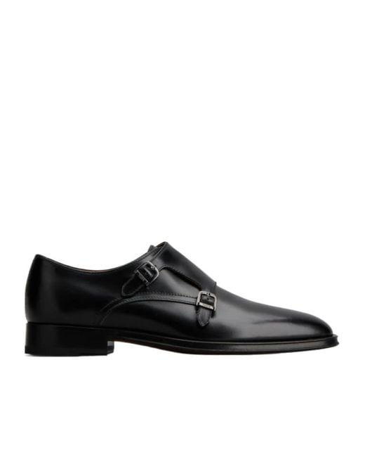 Tod's Black Double-Strap Leather Monk Shoes for men