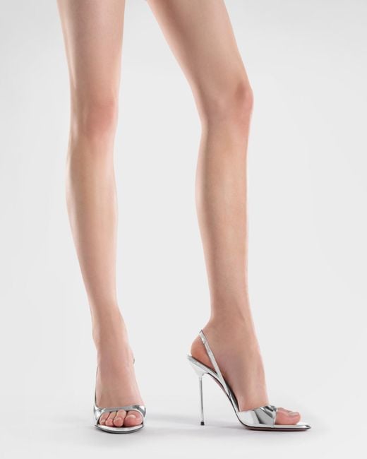 Paris Texas White Lidia Metallic Sandals