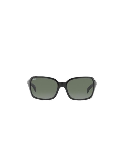 Ray-Ban Green Rectangle-Frame Sunglasses