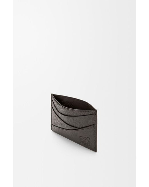 Loewe Gray Puzzle Plain Card Holder for men