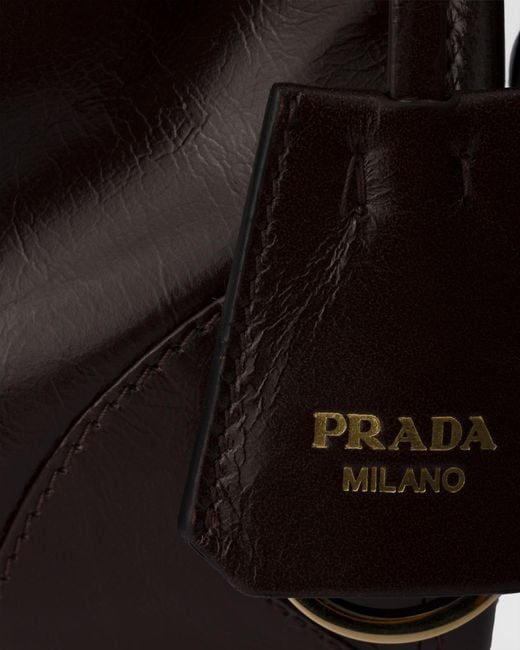 Prada Black Bonnie Logo Plaque Small Shoulder Bag