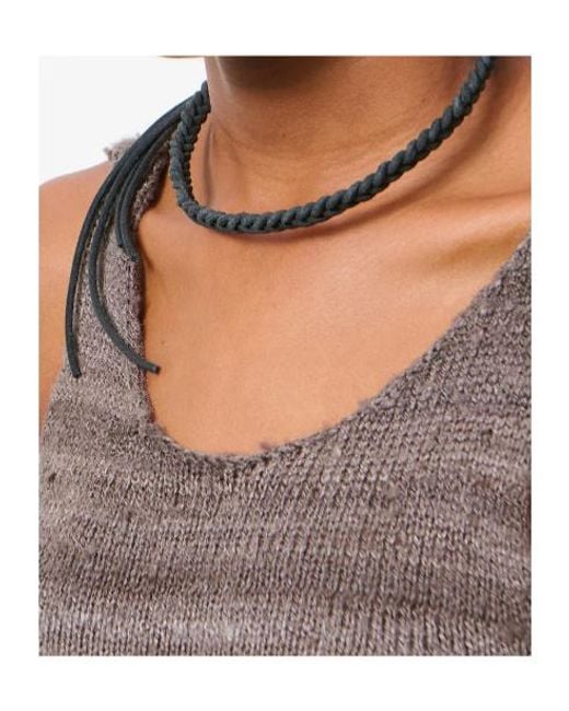 Our Legacy Metallic Braided Leather Bracelet for men