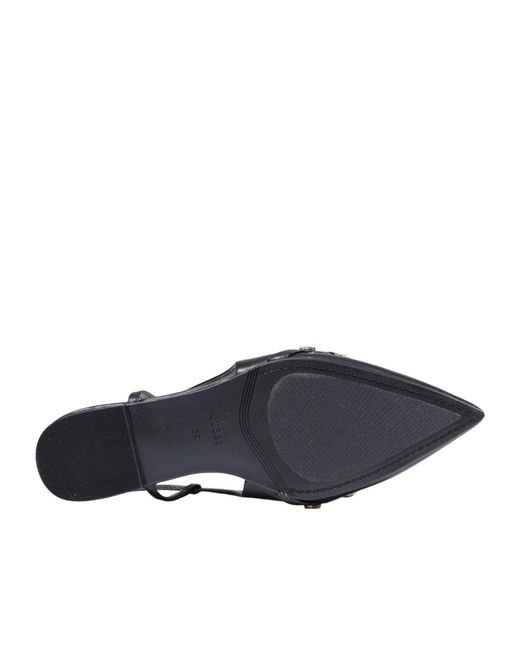 Guess Black Point-Toe Flat Pumps