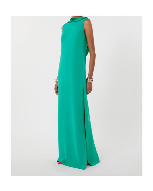 Max Mara Green Long Lightweight Cady Dress
