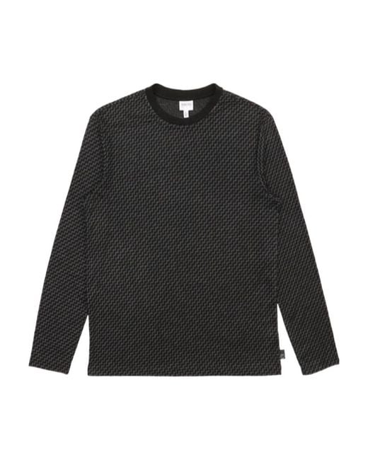 Armani Collezioni Black Round-Neck Sweater for men