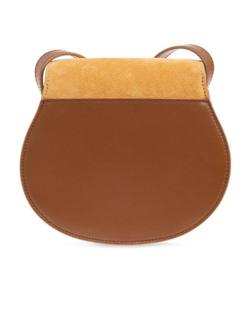 Chloé Natural Small Marcie Suede Crossbody Bag