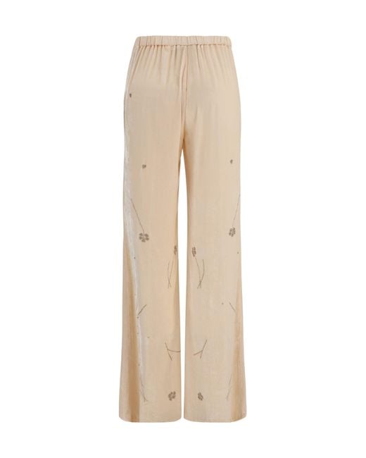 Forte_forte Natural Fleurs Dorient Embroidered Pants