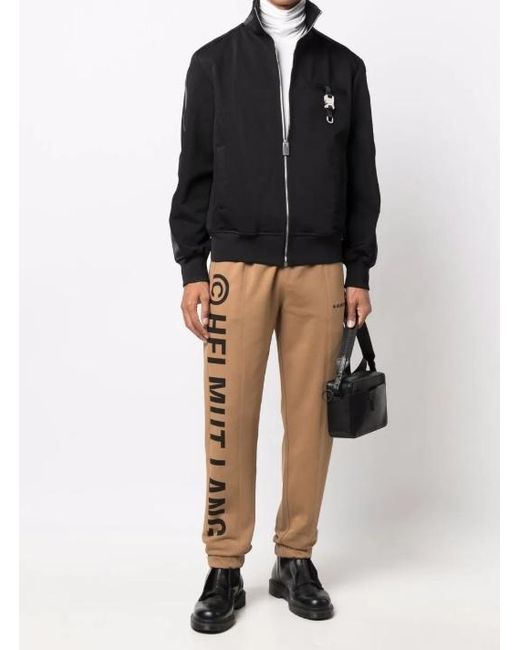Helmut Lang Natural Logo-Print Track Pants for men