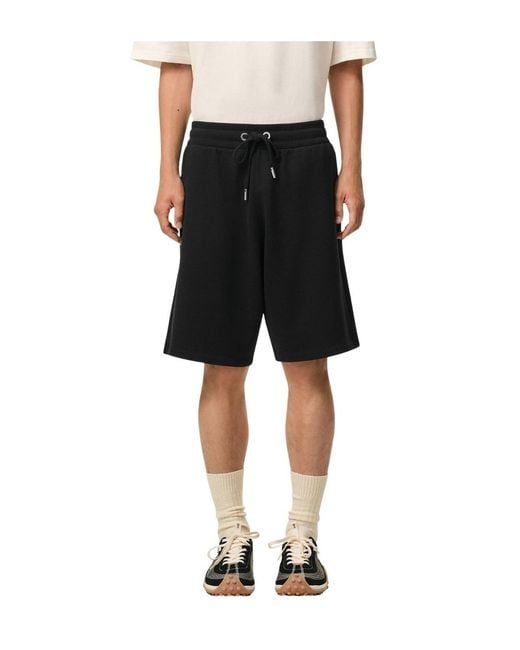 AMI Black Contrasted Track Short for men