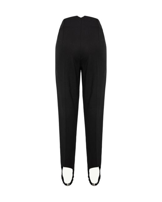 GIUSEPPE DI MORABITO Black High-Waisted Wool-Blend Leggings
