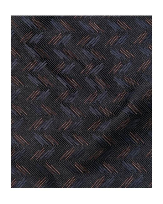 Brioni Gray Printed Pocket Square for men