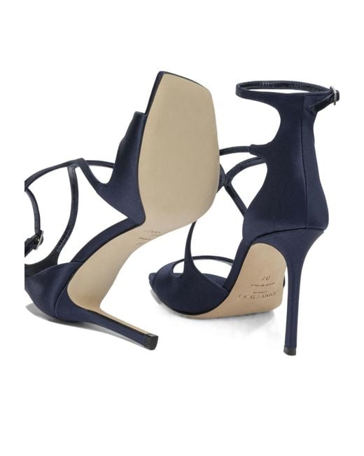 Jimmy Choo Blue Strappy High-Heel Sandals