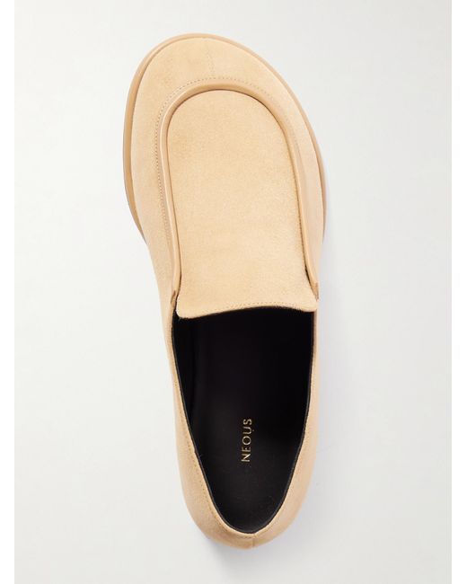 Neous Natural Minimal Suede Loafers