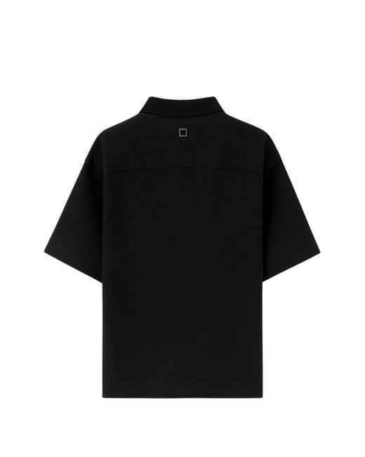 Wooyoungmi Black Pocket Polo Shirt for men
