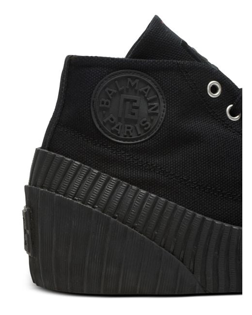 Balmain Black Canvas Riff Sneakers for men