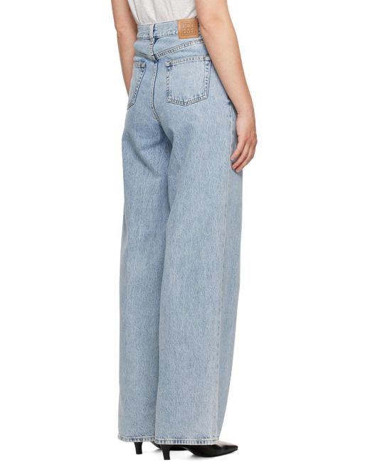 Totême Blue Totême High-Waisted Straight-Leg Jeans