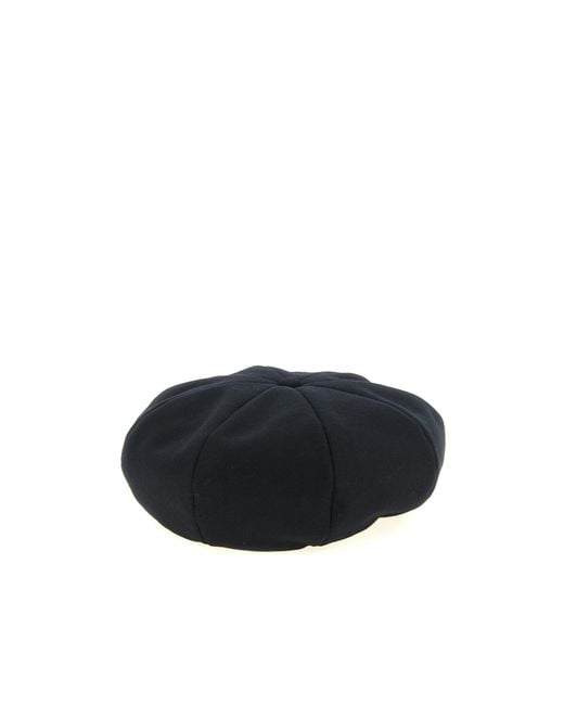 Yohji Yamamoto Black '8 Panel Cap' Hat for men