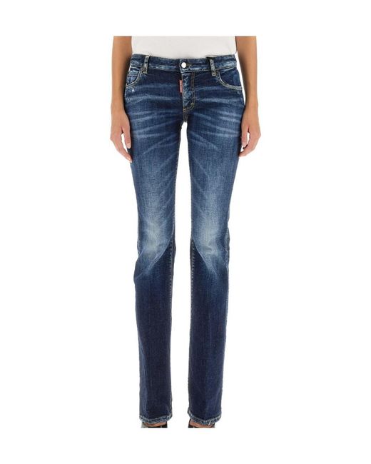 DSquared² Blue High-Waisted Flared Jeans