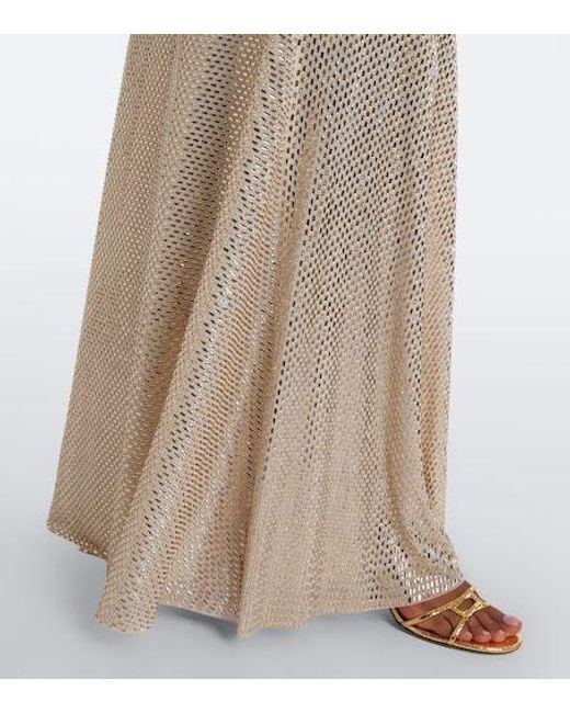 Roland Mouret White Embellished Gathered Gown