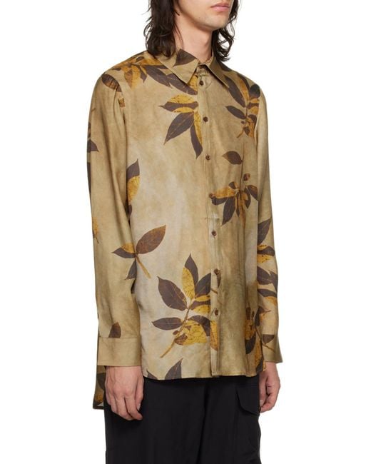 Uma Wang Natural Printed Shirt for men