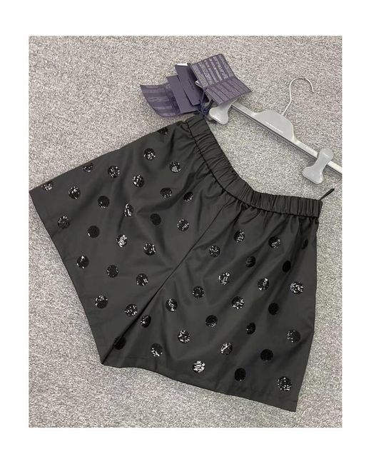Prada Black Re-Nylon Sequinned Shorts