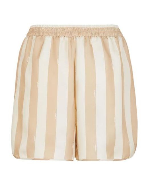 Fendi Natural Chic Neutral Mini Shorts
