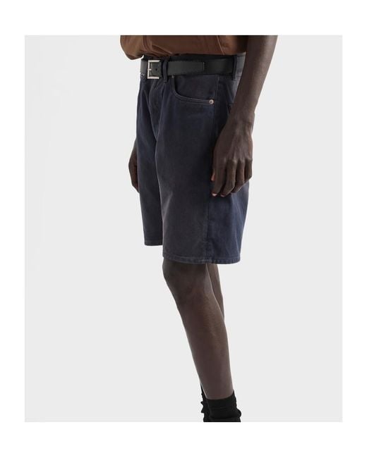Prada Blue Denim Bermudas for men
