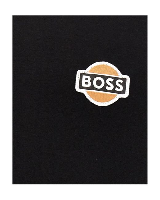 Boss Blue Seeger Drawstring Hoodie for men