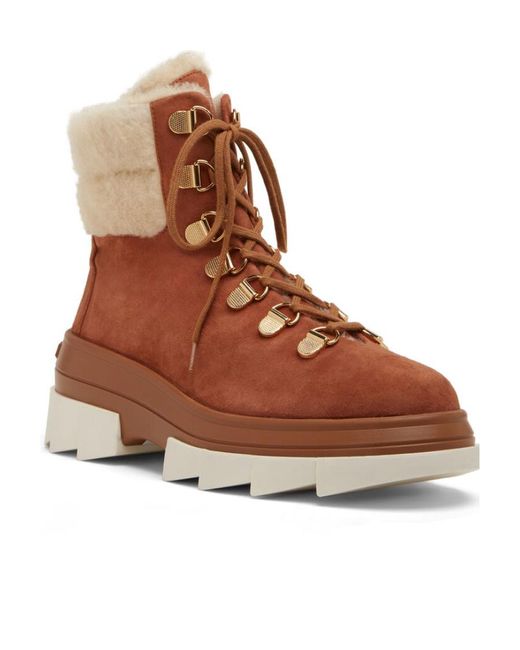 Stuart Weitzman Brown Lacing Short Boots