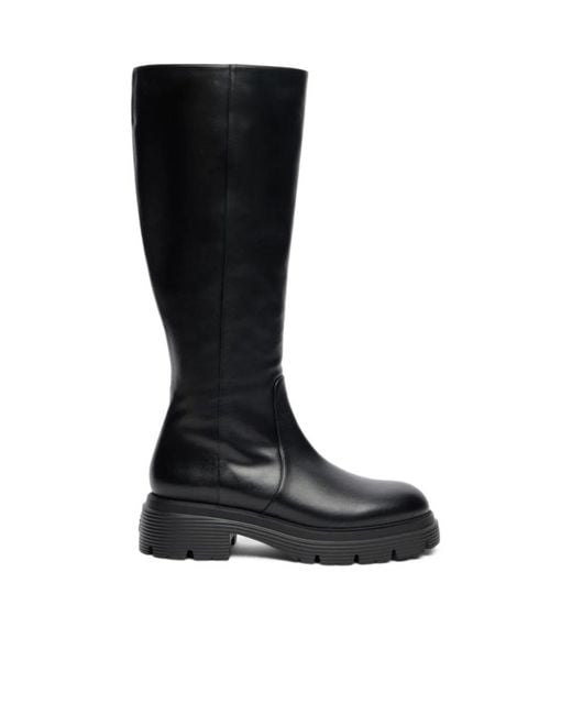 Stuart Weitzman Black Hudson Lite Zip Boot