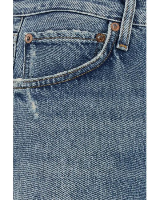 Agolde Blue 90S Crop Loose Straight Jeans