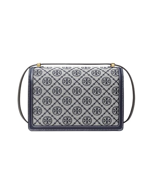 Tory Burch Blue T Monogram Shoulder Bag