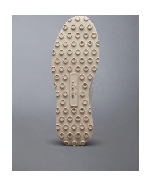 Thom Browne White Tech Lace-Up Runner Sneakers