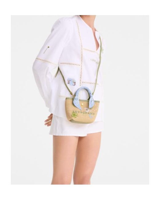 Longchamp Metallic Embroidered Mini Shoulder Bag