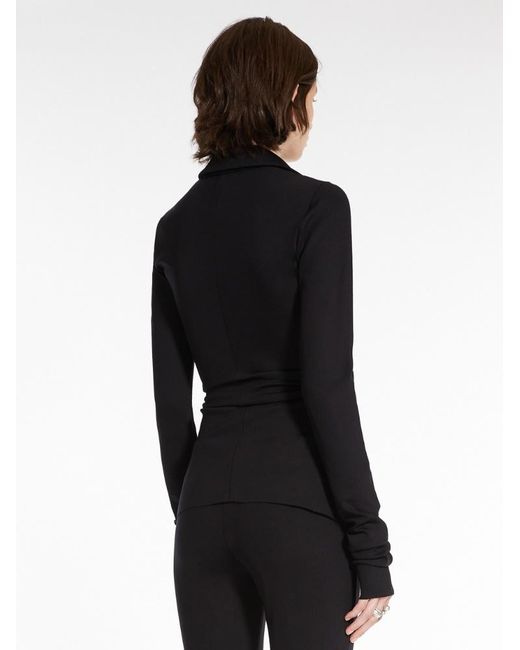 Sportmax Black Single-Breasted Long-Sleeved Blazer