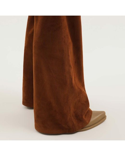 1989 STUDIO Brown Corduroy Flared Pants