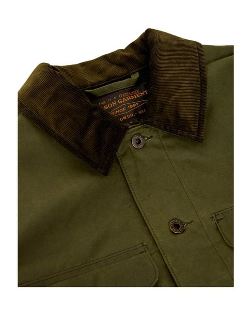 Filson Green Long-Sleeve Casual Jacket for men