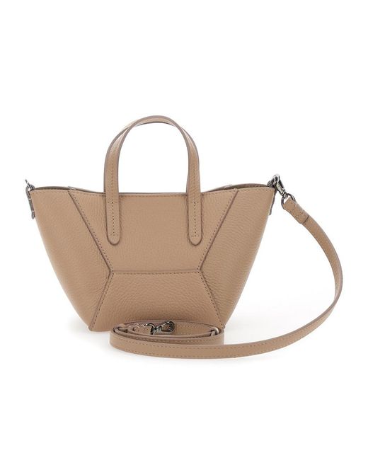 Brunello Cucinelli Natural Duo Mini Top Handle Bag