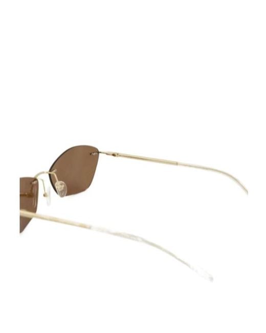McQueen White Eyewear T-Bar Slim Sunglasses for men