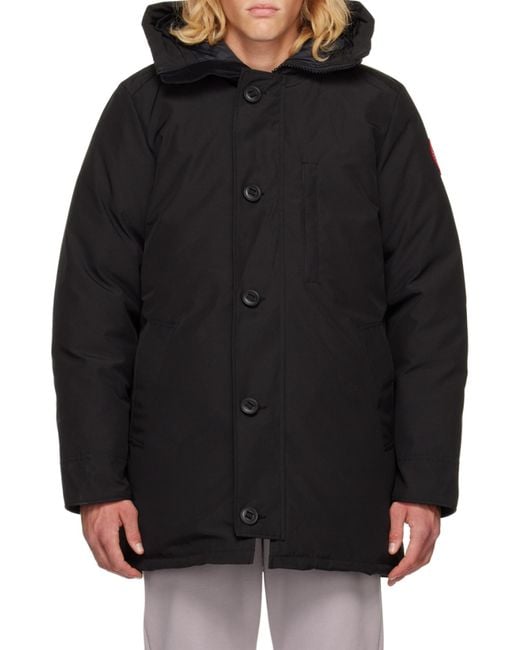 Canada Goose Black Logo Patch Coat for men
