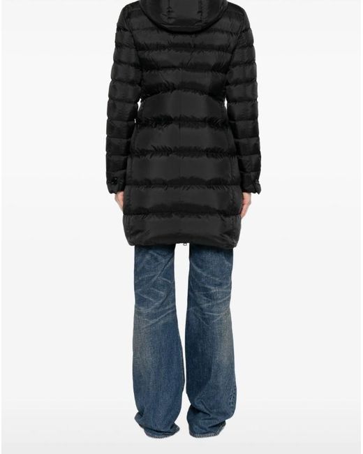 Peuterey Black Hooded Quilted Down Jacket