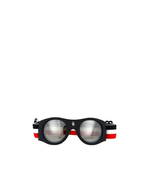 Moncler White Eyewear Round Frame Goggles for men