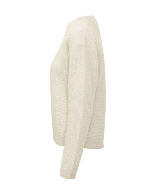 Fabiana Filippi White Textured Knitted Sweater