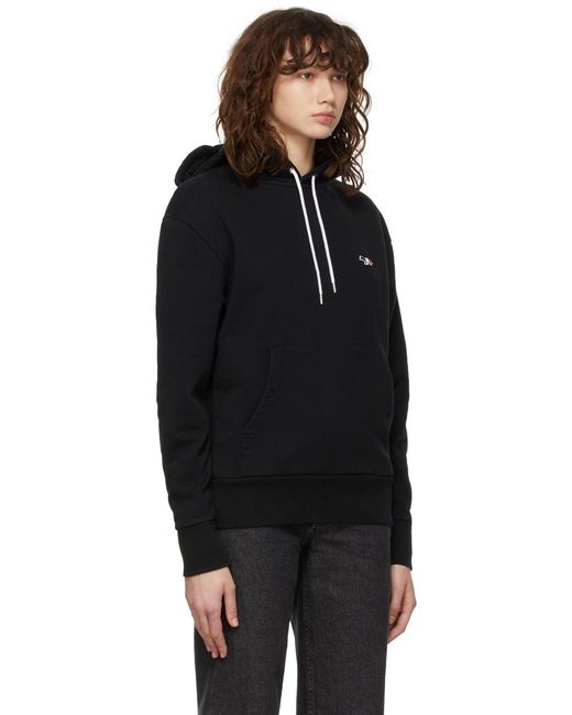 Maison Kitsuné Black Maison Kitsuné Tricolor Fox Patch Hoodie