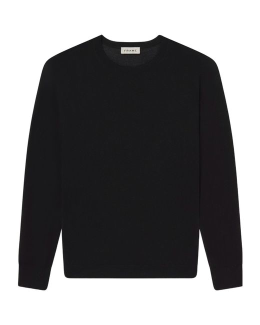 FRAME Black Cashmere-Wool Sweater for men