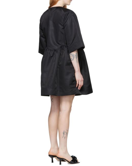 Ganni Black Y-Neck Dress