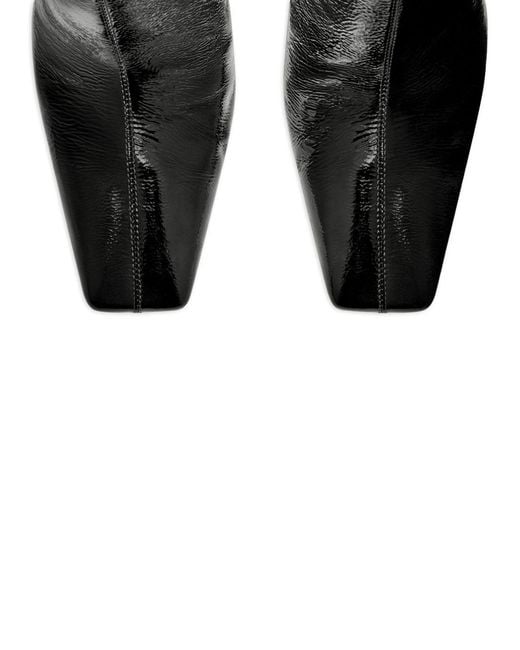 Courreges Black Block-Heeled Knee-High Boots