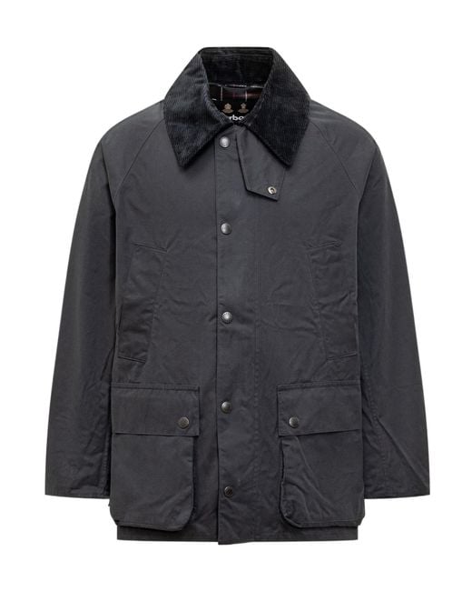 Barbour Black Bedale Corduroy-Collar Shirt Jacket for men