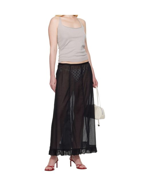 Paloma Wool Black Semi-Sheer Skirt