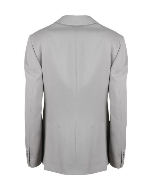 Dior Gray Homme Single-Breasted Long-Sleeved Blazer for men